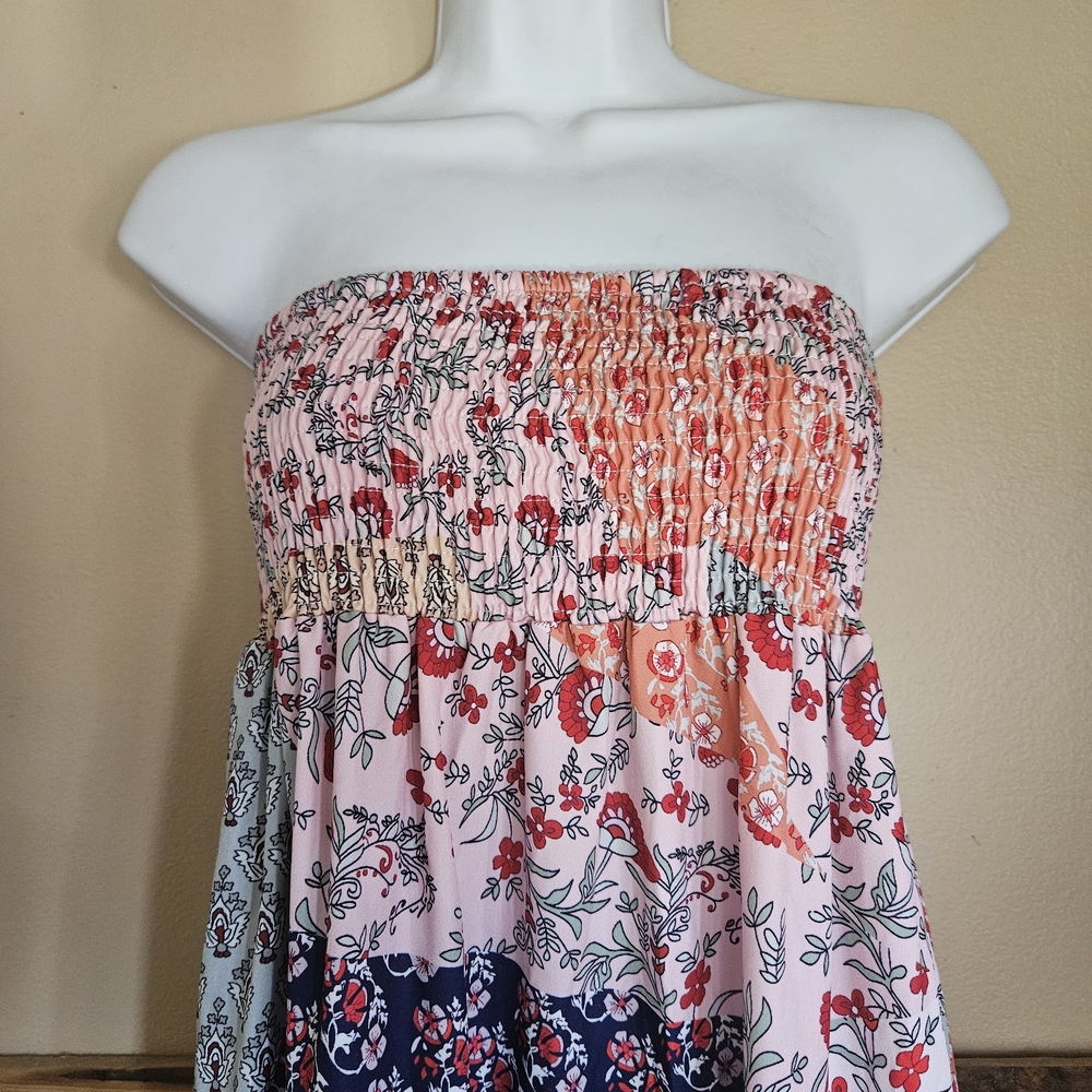 Tracies Floral Patchwork Convertible Maxi Skirt O… - image 4